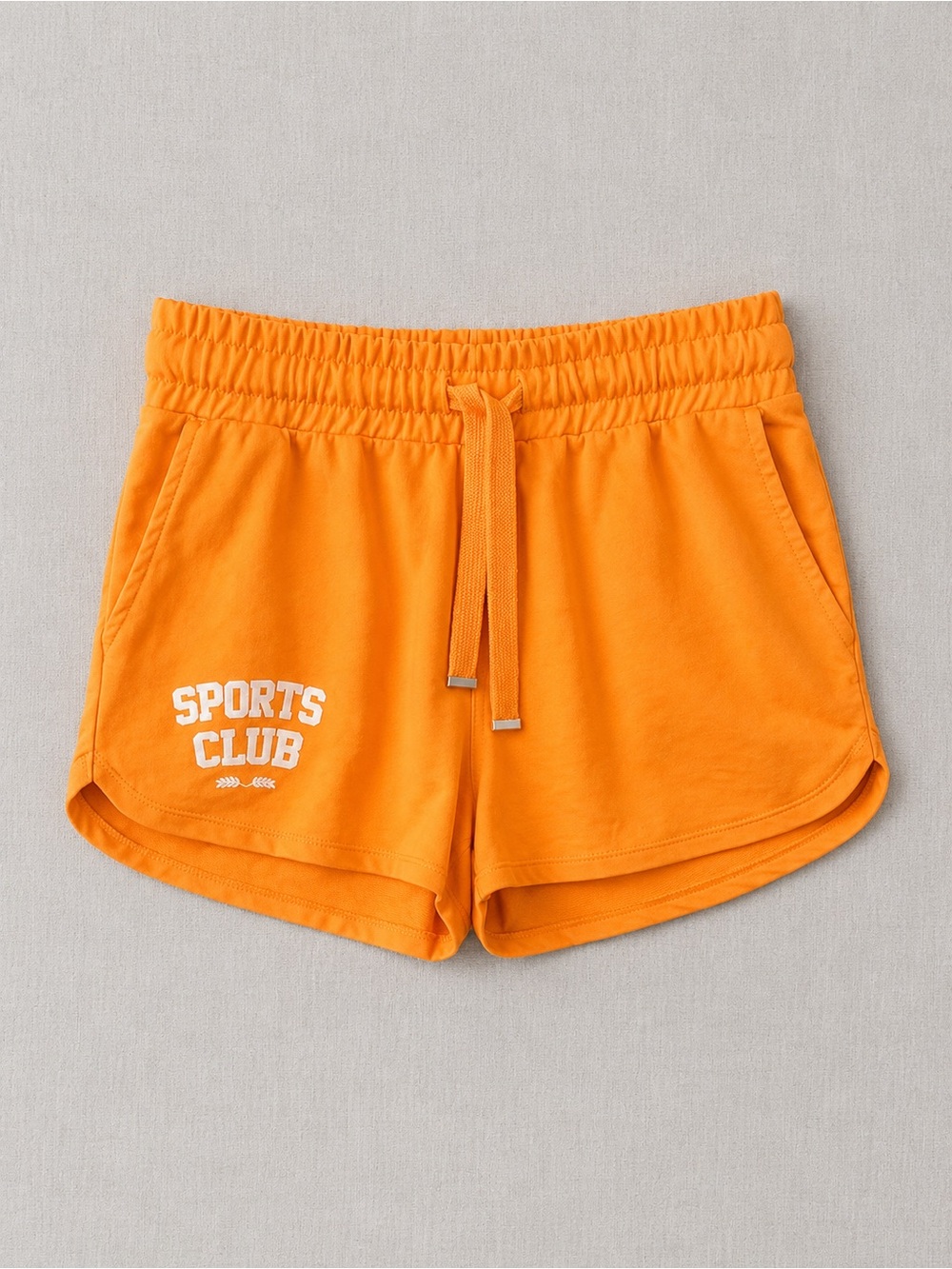 Primark Orange 'Sports Club' Women's Drawstring Athletic Shorts